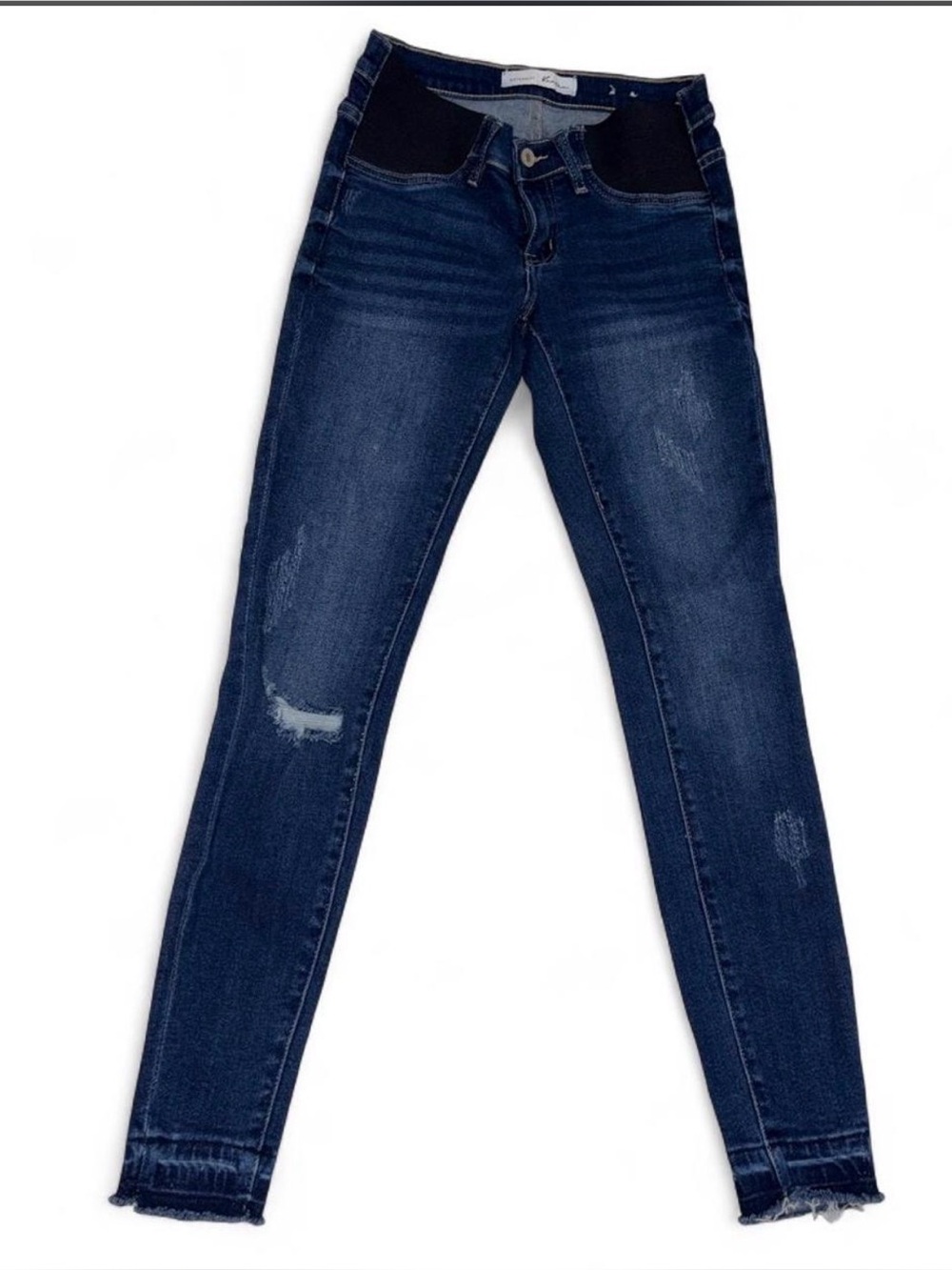 Kancan  Blue maternity Skinny Jeans with Distressed Detail size 3/25